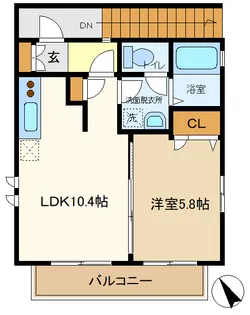 スクエアフラッツ【2階】の間取り