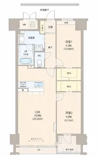ニューガイア大分駅前No.63【12階】の間取り