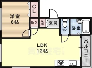 ボシュケ六甲【2階】の間取り