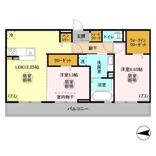 ベイテラスアイリス【2階】の間取り