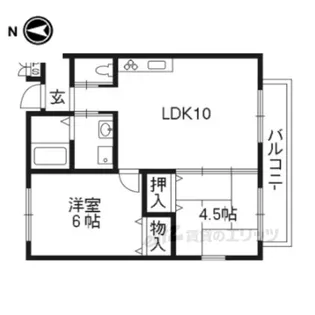 サニーフラット【2階】の間取り