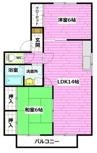 フィアホイザーエルスト【2階】の間取り