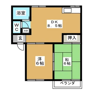 ハイブリッジ和合 B【2階】の間取り