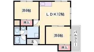 シャトウ姫路【6階】の間取り