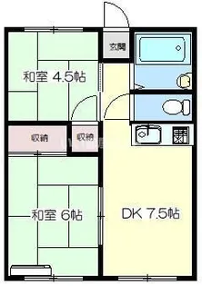 服部ハイツIII【2階】の間取り