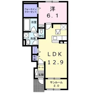 アデニウム錦水【1階】の間取り