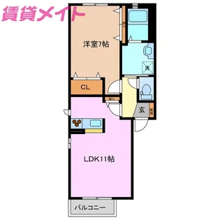 サミット D棟【1階】の間取り