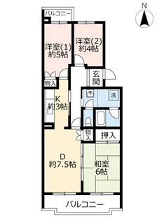 UR高の原駅西【4階】の間取り