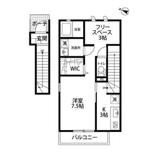 クレール 鴻島【2階】の間取り