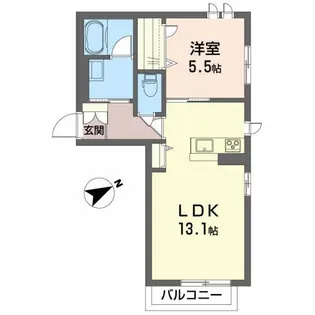 シャーメゾン天寧寺【2階】の間取り