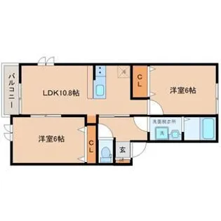 アスコット東郡山【2階】の間取り