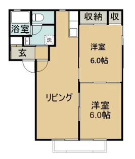 アンリ・キャトルE棟【2階】の間取り