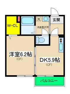 チェリーブロッサム東寺尾【2階】の間取り