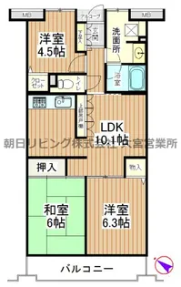 ダイアパレス大宮【8階】の間取り