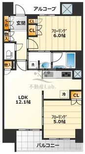 ディオ梅田【11階】の間取り