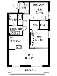 ティースクエアガーデン【2階】の間取り