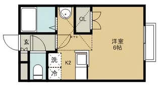 サニーハイツ【2階】の間取り