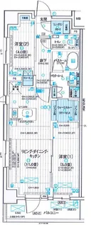 デュオステージ浦和岸町【2階】の間取り