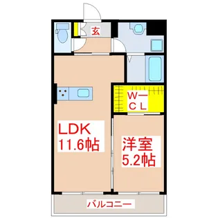パル・クレール【3階】の間取り