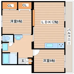 クローバーヒルマンション【2階】の間取り