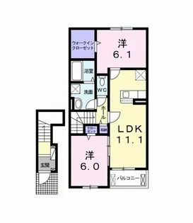セレーノ楓II【2階】の間取り
