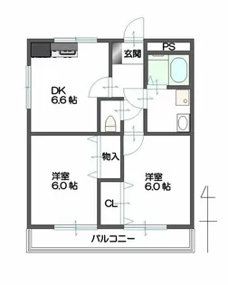 ホットハイムII【2階】の間取り
