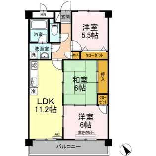 脇坂マンション【3階】の間取り