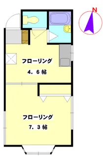 第2ユーコー木倉【1階】の間取り