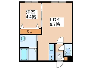 アクアトピア福住【1階】の間取り