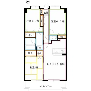 ライフステージ武蔵野【3階】の間取り