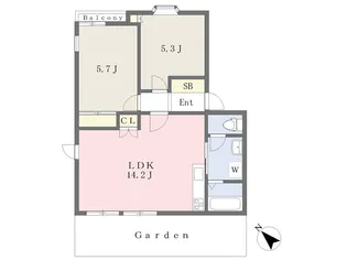 オークハウス【1階】の間取り