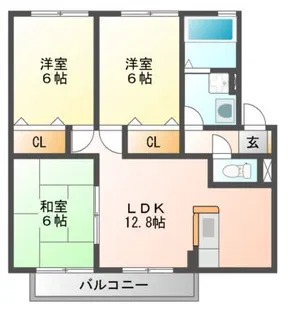 ルミエールB【1階】の間取り