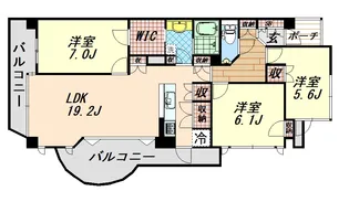 サンクタス鷺沼ヴィル・ド・ヴェール【3階】の間取り