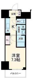 ロイジェントパークス千葉中央【3階】の間取り