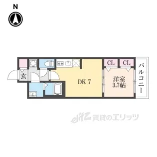 ファステート京都壬生フィエロ【5階】の間取り