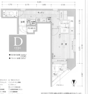メインステージ東神田(メインステージヒガシカンダ)【8階】の間取り