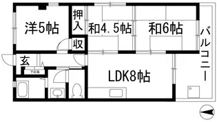 宝塚グリーンハイツ1【2階】の間取り