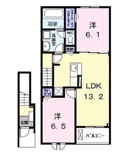 グレイスコート【2階】の間取り