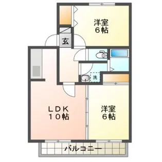 セジュール湊高台【1階】の間取り