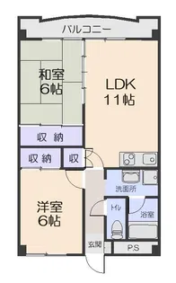 サンレックプラザ上徒士町【4階】の間取り