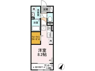 マウントナンバ オータム【2階】の間取り