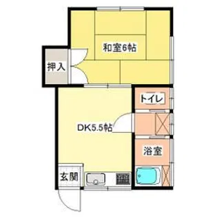 新倉アパート【2階】の間取り