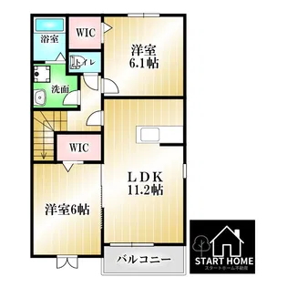 プランドール板野B【2階】の間取り