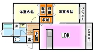伊川道コーポ【2階】の間取り