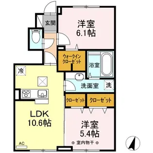さくらアパートメント【1階】の間取り