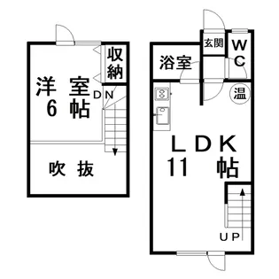 中央マンション【1階】の間取り