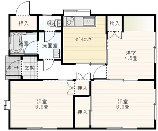 長野県伊那市美篶上川手【一戸建】の間取り
