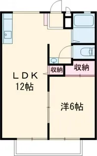 パナハイツサカモト(1LDK)【2階】の間取り