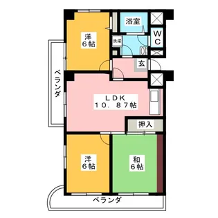 フローラル松戸【5階】の間取り