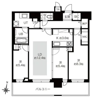 ONE札幌ステーションタワー【8階】の間取り